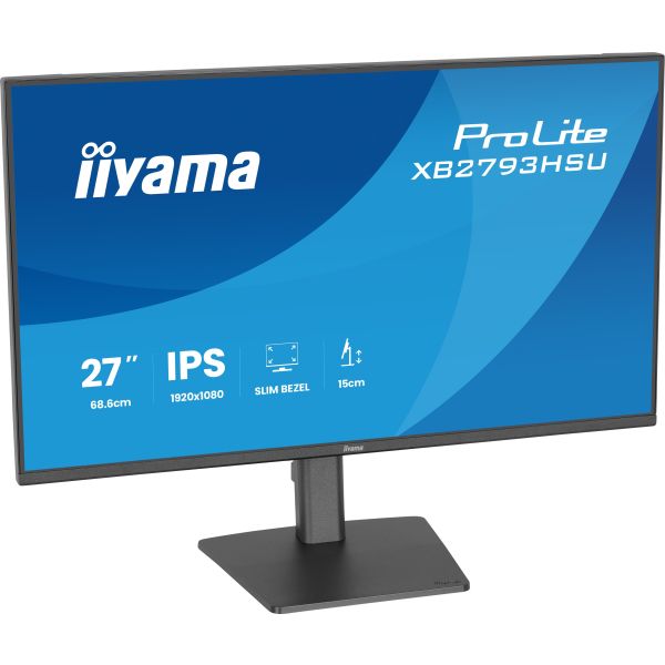 iiyama ProLite XB2793HSU-B1 computer monitor 68,6 cm (27") 1920 x 1080 Pixels Full HD LED Zwart (XB2793HSU-B1) iiyama ProLite XB2793HSU-B1 computer monitor 68,6 cm (27") 1920 x 1080 Pixels Full HD LED Zwart (XB2793HSU-B1)