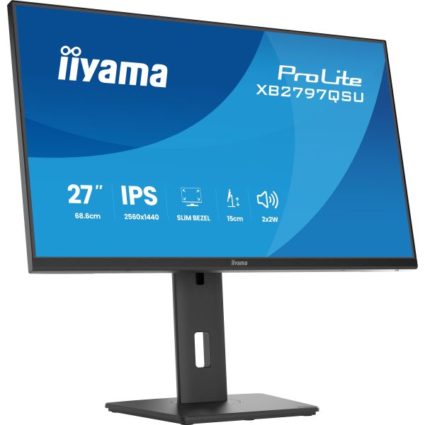 iiyama ProLite XB2797QSU-B1 computer monitor 68,6 cm (27") 2560 x 1440 Pixels Quad HD LED Zwart (XB2797QSU-B1) iiyama ProLite XB2797QSU-B1 computer monitor 68,6 cm (27") 2560 x 1440 Pixels Quad HD LED Zwart (XB2797QSU-B1)
