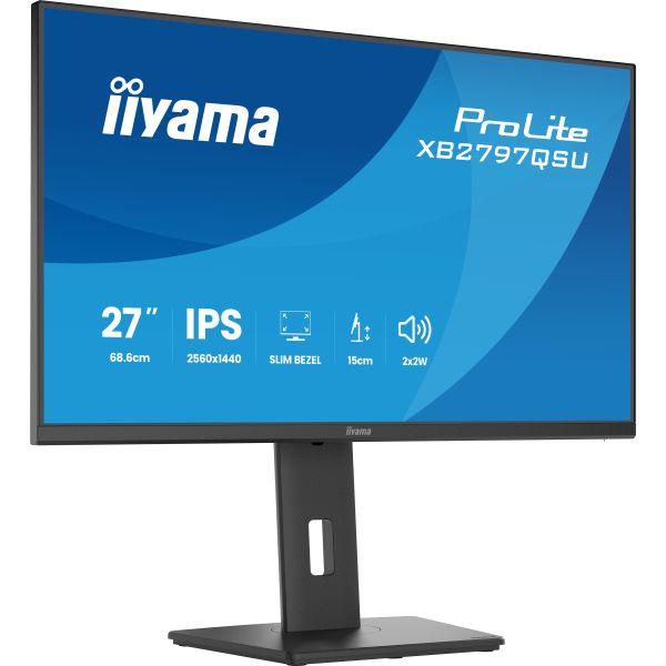 iiyama ProLite XB2797QSU-B1 computer monitor 68,6 cm (27") 2560 x 1440 Pixels Quad HD LED Zwart (XB2797QSU-B1) iiyama ProLite XB2797QSU-B1 computer monitor 68,6 cm (27") 2560 x 1440 Pixels Quad HD LED Zwart (XB2797QSU-B1)