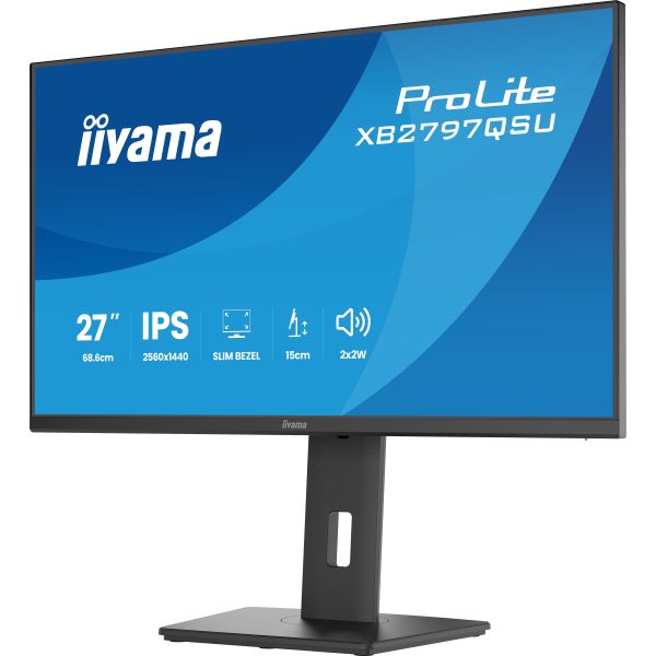 iiyama ProLite XB2797QSU-B1 computer monitor 68,6 cm (27") 2560 x 1440 Pixels Quad HD LED Zwart (XB2797QSU-B1) iiyama ProLite XB2797QSU-B1 computer monitor 68,6 cm (27") 2560 x 1440 Pixels Quad HD LED Zwart (XB2797QSU-B1)