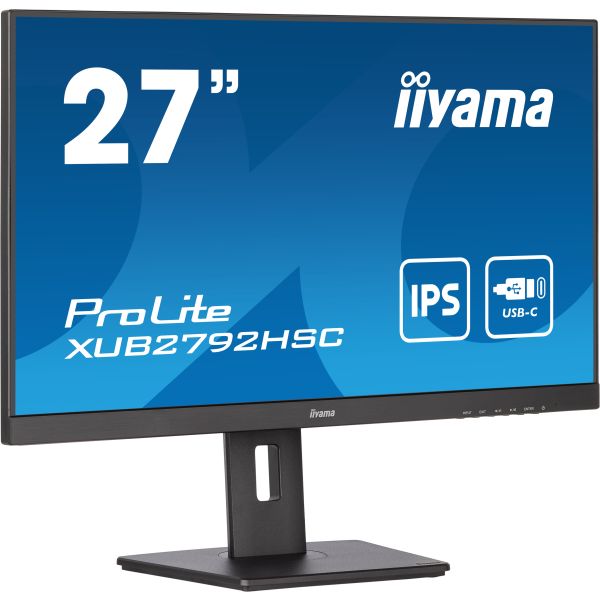 Iiyama ProLite XUB2792HSC-B5 Full-HD Monitor - IPS, Pivot, USB-C (XUB2792HSC-B5)