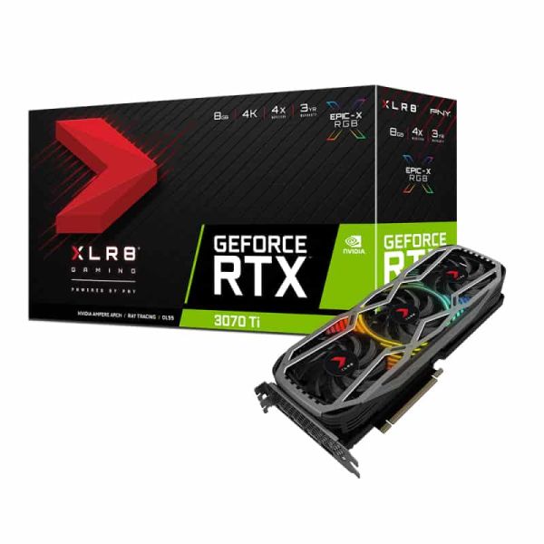 PNY RTX 3070 Ti 8GB XLR8 Gaming REVEL Edition NVIDIA GeForce RTX 3070 Ti GDDR6X (VCG3070T8TFXPPB)
