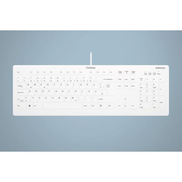 Cherry Active Key Flat Profile Hygiene Deskto (AK-C8112-U1-W/PN)