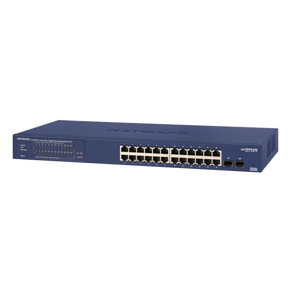 NETGEAR GS724TP Managed L2/L3/L4 Gigabit Ethernet (10/100/1000) Power over Ethernet (PoE) 1U Zwart, Grijs (GS724TP-200EUS)