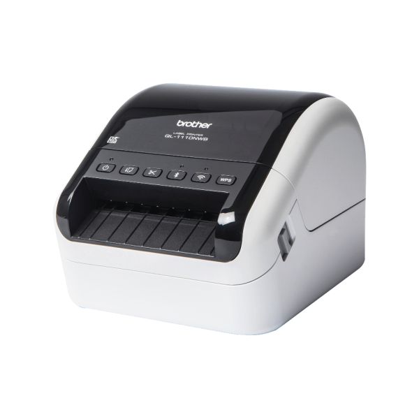 Brother QL-1110NWB labelprinter Direct thermisch 300 x 300 DPI 110 mm/sec Bedraad en draadloos Ethernet LAN DK Wifi Bluetooth (QL1110NWBCYJ1)