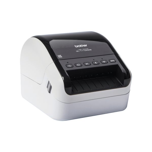 Brother QL-1110NWB labelprinter Direct thermisch 300 x 300 DPI 110 mm/sec Bedraad en draadloos Ethernet LAN DK Wifi Bluetooth (QL1110NWBCYJ1)