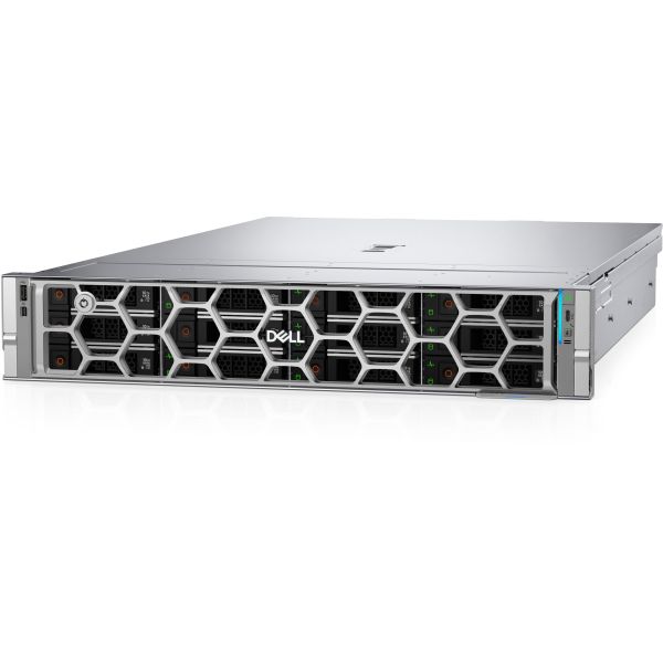 DELL R570 server 1,92 TB Rack (2U) Intel Xeon 6 6517P 3,2 GHz 32 GB DDR5-SDRAM 1100 W (RCYKN)