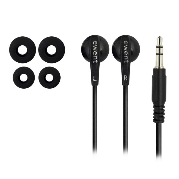 Ewent EW3584 hoofdtelefoon/headset Hoofdtelefoons Bedraad In-ear Muziek Zwart (EW3584) Ewent EW3584 hoofdtelefoon/headset Hoofdtelefoons Bedraad In-ear Muziek Zwart (EW3584)