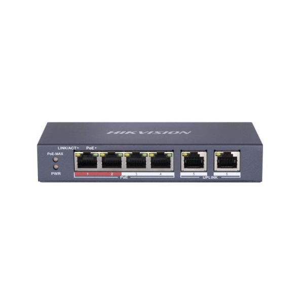 Hikvision DS-3E0106P-E/M(B) 6-poorts PoE Switch (DS-3E0106P-E/M(B))