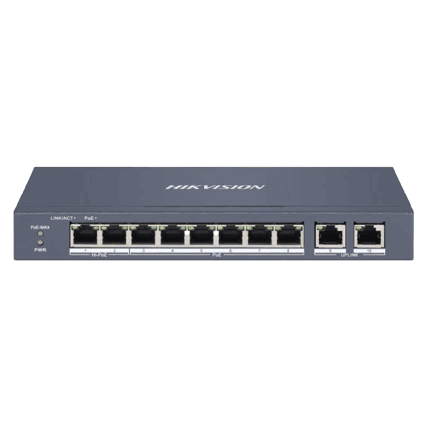 Hikvision DS-3E1310HP-EI(B) network switch Managed Fast Ethernet (10/100) Power over Ethernet (PoE) Gray (DS-3E1310HP-EI(B))