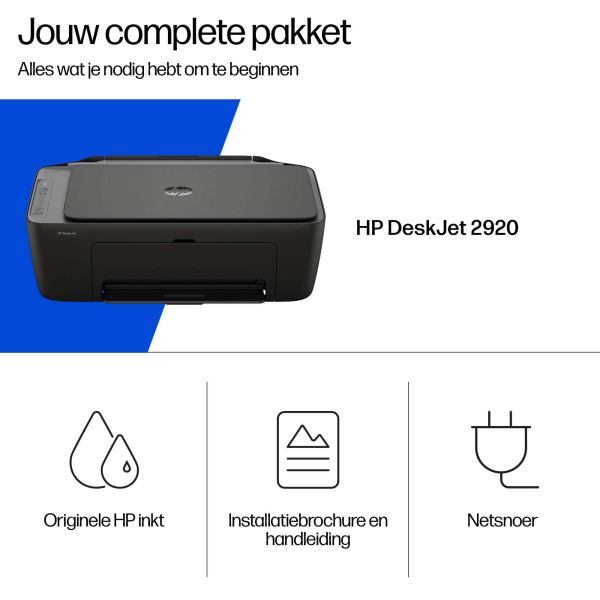 HP DeskJet 2920 Draadloos All-in-One Kleur Printer (89F97B#686)