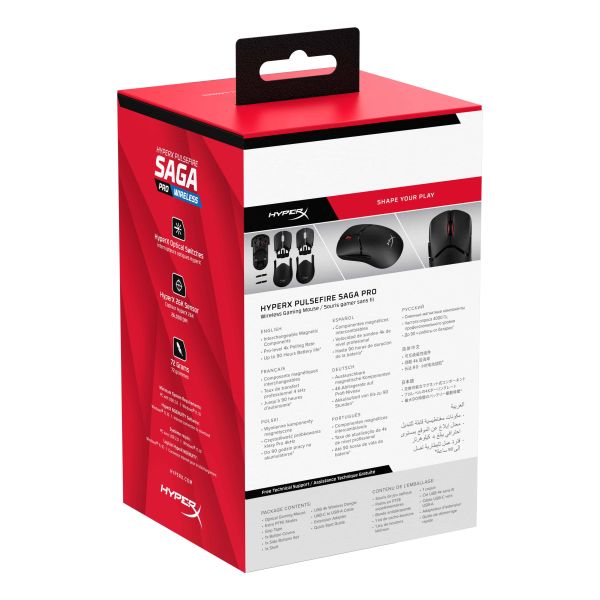 HyperX Pulsefire Saga Pro draadloze gaming muis (zwart) (A2PB2AA)