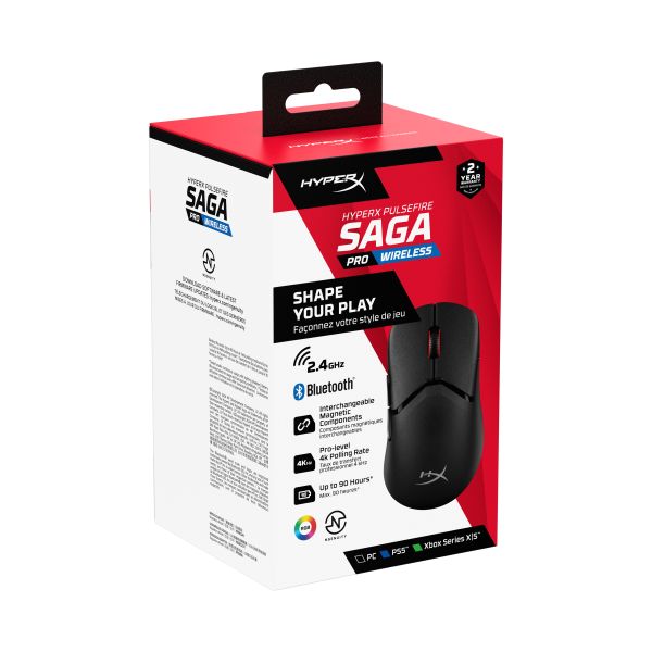 HyperX Pulsefire Saga Pro draadloze gaming muis (zwart) (A2PB2AA)
