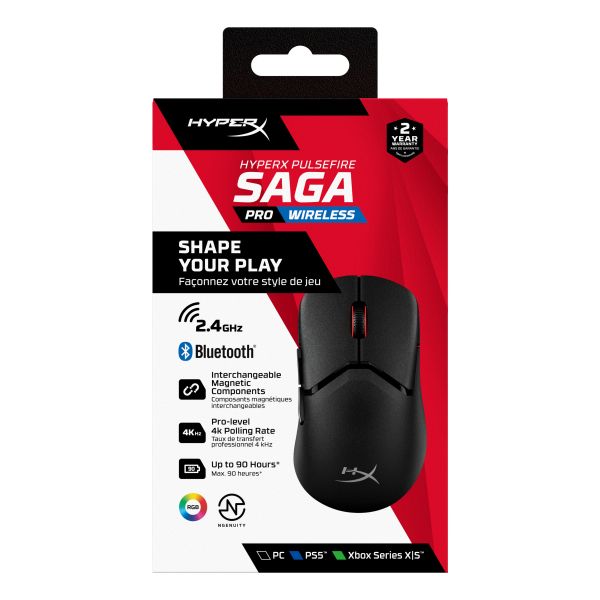 HyperX Pulsefire Saga Pro draadloze gaming muis (zwart) (A2PB2AA)