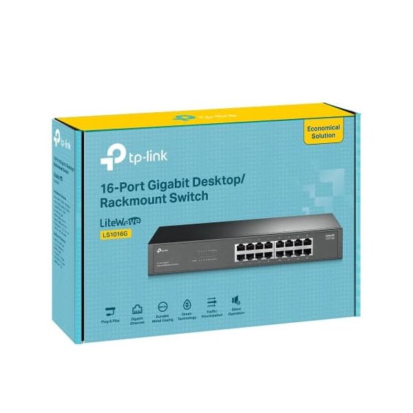 TP-Link LS1016G netwerk-switch Unmanaged Gigabit Ethernet (10/100/1000) Zwart (LS1016G)