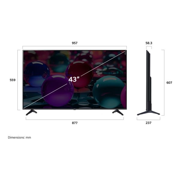 LG UHD AI 43UA73003LA tv 109,2 cm (43") 4K Ultra HD Smart TV Wifi Zwart (43UA73003LA)