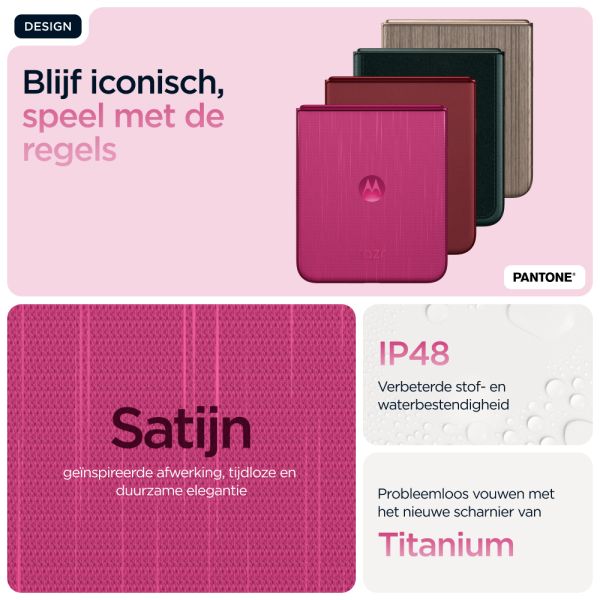 Motorola razr 60 ultra 17,7 cm (6.96") Dual SIM Android 15 5G USB Type-C 16 GB 512 GB 4700 mAh Roze (PB8R0060SE) Motorola razr 60 ultra 17,7 cm (6.96") Dual SIM Android 15 5G USB Type-C 16 GB 512 GB 4700 mAh Roze (PB8R0060SE)