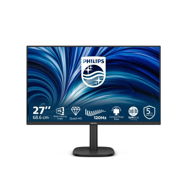 Philips 27B2N3500J/00 computer monitor 68,6 cm (27") 2560 x 1440 Pixels 2K LCD Zwart (27B2N3500J)
