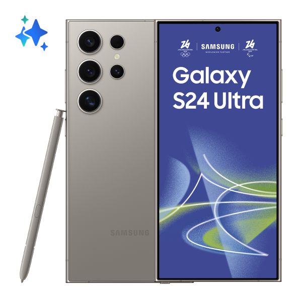 Samsung Galaxy S24 Ultra 17,3 cm (6.8") Dual SIM 5G USB Type-C 12 GB 256 GB 5000 mAh Grijs, Titanium (SM-S928BZTGEUE)