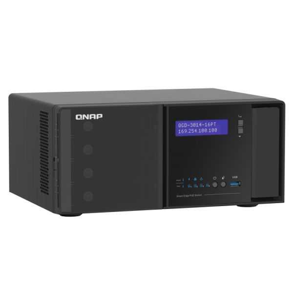 QNAP QGD-3014-16PT-8G netwerk-switch Managed Gigabit Ethernet (10/100/1000) Power over Ethernet (PoE) Zwart (QGD-3014-16PT)