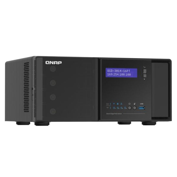 QNAP QGD-3014-16PT-8G netwerk-switch Managed Gigabit Ethernet (10/100/1000) Power over Ethernet (PoE) Zwart (QGD-3014-16PT-8G)