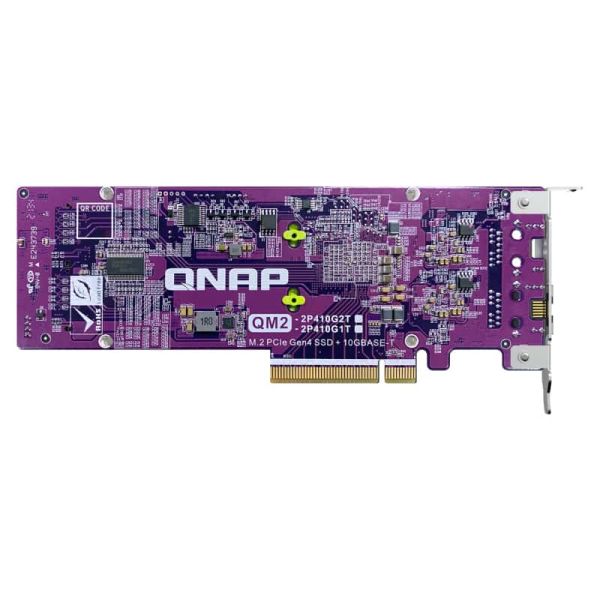 QNAP Card QM2 interfacekaart/-adapter Intern PCIe, RJ-45 (QM2-2P410G1T)
