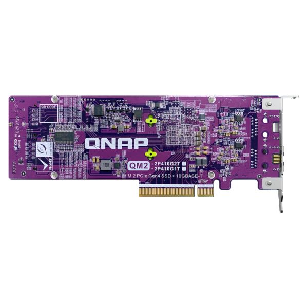 QNAP Card QM2 interfacekaart/-adapter Intern PCIe, RJ-45 (QM2-2P410G1T)