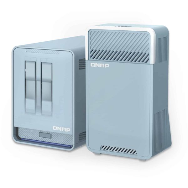 QNAP QMiroPlus-201W NAS Desktop Ethernet LAN Blauw J4125 (QMIROPLUS-201W)