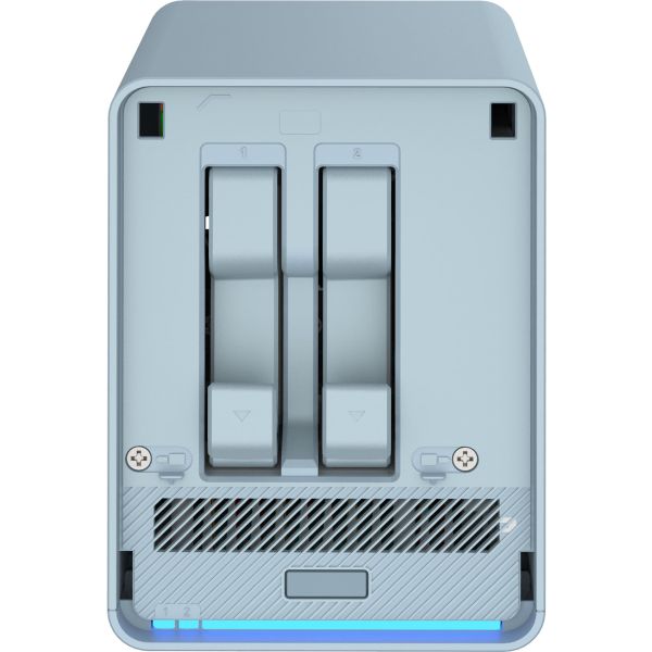 QNAP QMiroPlus-201W NAS Desktop Intel® Celeron® J4125 4 GB DDR4 0 TB QNAP Turbo System Blauw (QMIROPLUS-201W)