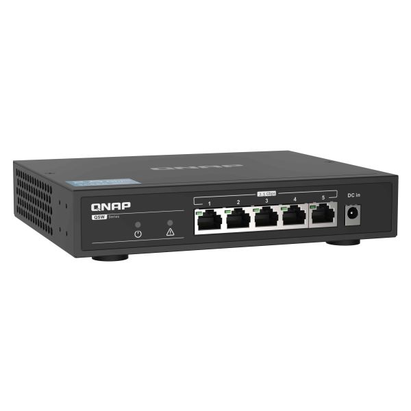 QNAP QSW-1105-5T netwerk-switch Unmanaged Gigabit Ethernet (10/100/1000) Zwart (QSW-1105-5T)