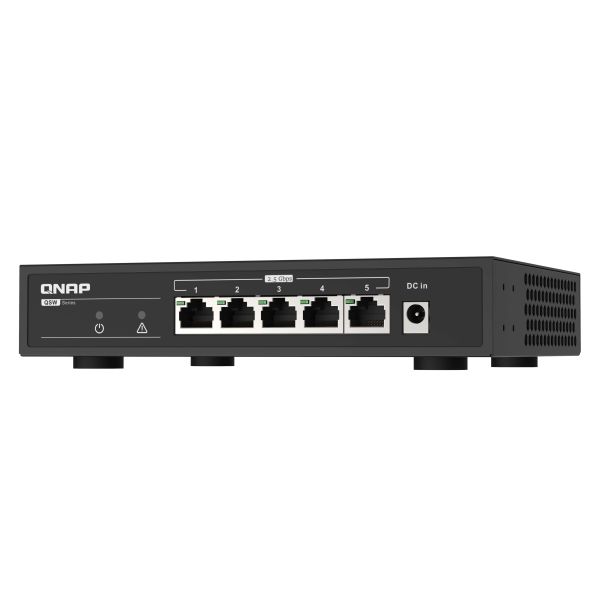 QNAP QSW-1105-5T netwerk-switch Unmanaged Gigabit Ethernet (10/100/1000) Zwart (QSW-1105-5T) QNAP QSW-1105-5T netwerk-switch Unmanaged Gigabit Ethernet (10/100/1000) Zwart