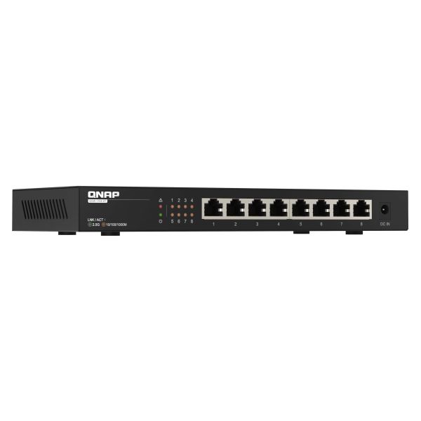 QNAP QSW-1108-8T netwerk-switch Unmanaged 2.5G Ethernet (100/1000/2500) Zwart (QSW-1108-8T)