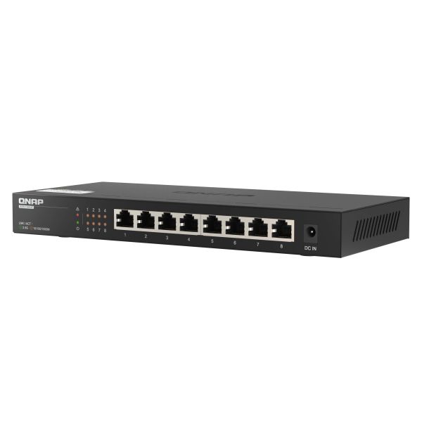 QNAP QSW-1108-8T netwerk-switch Unmanaged 2.5G Ethernet (100/1000/2500) Zwart (QSW-1108-8T)