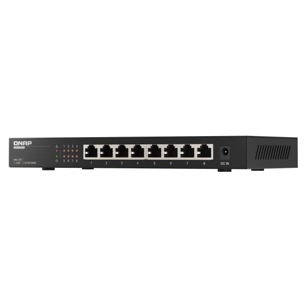 QNAP QSW-1108-8T netwerk-switch Unmanaged 2.5G Ethernet (100/1000/2500) Zwart (QSW-1108-8T)