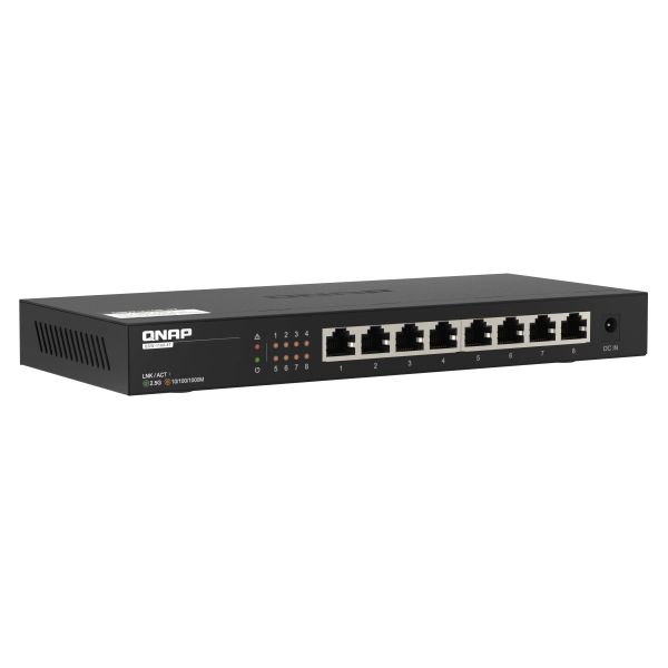 QNAP QSW-1108-8T netwerk-switch Unmanaged 2.5G Ethernet (100/1000/2500) Zwart (QSW-1108-8T)