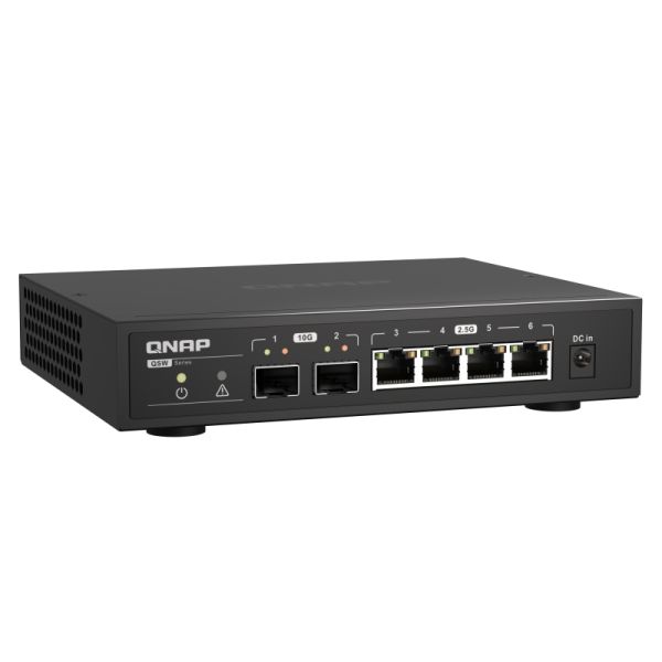 QNAP QSW-2104-2S netwerk-switch Unmanaged 2.5G Ethernet Zwart (QSW-2104-2S)