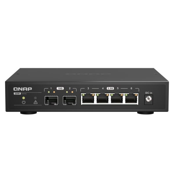 QNAP QSW-2104-2S netwerk-switch Unmanaged 2.5G Ethernet Zwart (QSW-2104-2S)