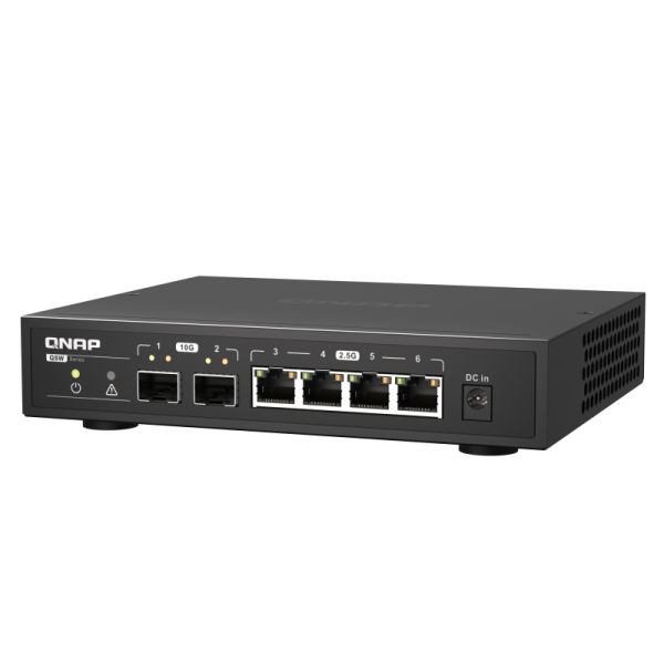 QNAP QSW-2104-2S netwerk-switch Unmanaged 2.5G Ethernet Zwart (QSW-2104-2S)