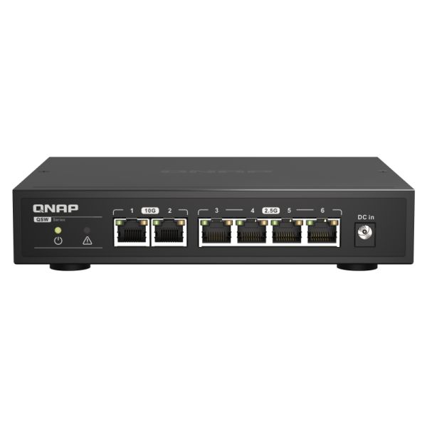 QNAP QSW-2104-2T netwerk-switch Unmanaged 2.5G Ethernet (100/1000/2500) Zwart (QSW-2104-2T) QNAP QSW-2104-2T netwerk-switch Unmanaged 2.5G Ethernet (100/1000/2500) Zwart (QSW-2104-2T)