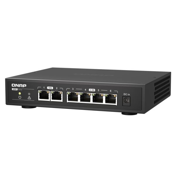 QNAP QSW-2104-2T netwerk-switch Unmanaged 2.5G Ethernet (100/1000/2500) Zwart (QSW-2104-2T)