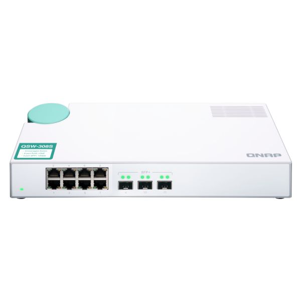 QNAP QSW-308S netwerk-switch Unmanaged Gigabit Ethernet (10/100/1000) Wit (QSW-308S)