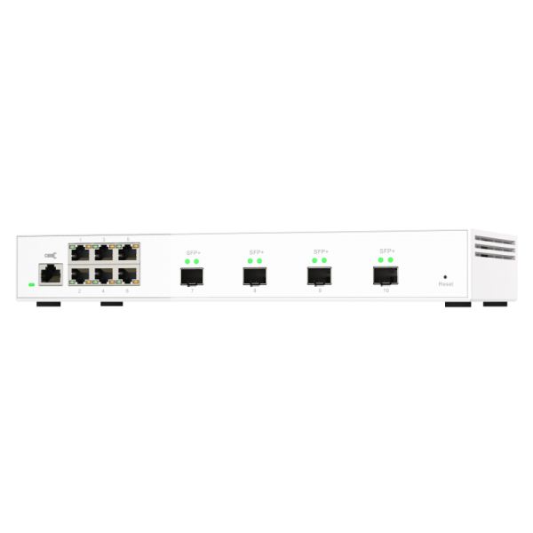 QNAP QSW-M2106-4S netwerk-switch Managed L2 2.5G Ethernet (100/1000/2500) Wit (QSW-M2106-4S)