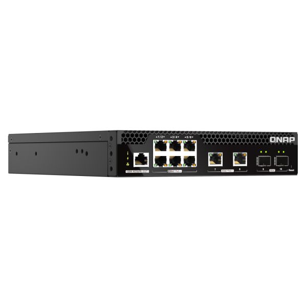 QNAP QSW-M2106PR-2S2T netwerk-switch Managed L2 10G Ethernet (100/1000/10000) Power over Ethernet (PoE) 1U Zwart (QSW-M2106PR-2S2T)