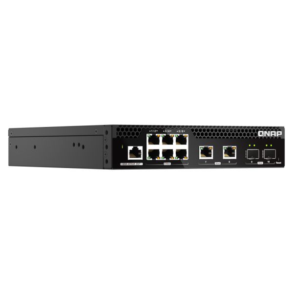 QNAP QSW-M2106R-2S2T netwerk-switch Managed L2 10G Ethernet (100/1000/10000) 1U Zwart (QSW-M2106R-2S2T)