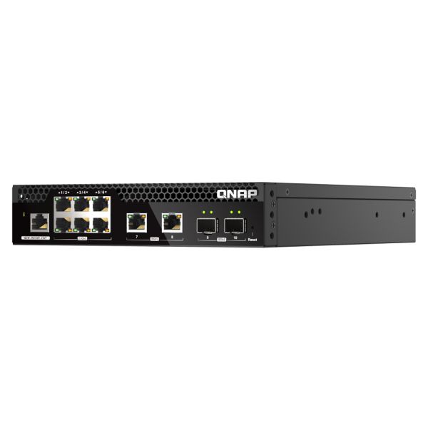 QNAP QSW-M2106R-2S2T netwerk-switch Managed L2 10G Ethernet (100/1000/10000) 1U Zwart (QSW-M2106R-2S2T)