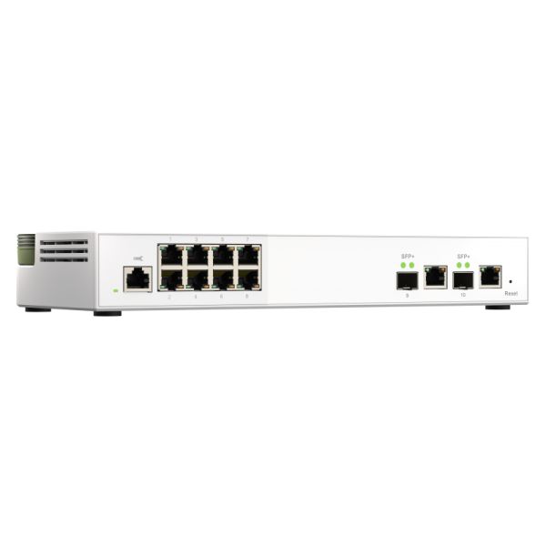 QNAP QSW-M2108-2C netwerk-switch Managed L2 2.5G Ethernet (100/1000/2500) Grijs, Wit (QSW-M2108-2C)