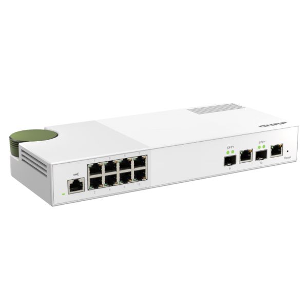 QNAP QSW-M2108-2C netwerk-switch Managed L2 2.5G Ethernet (100/1000/2500) Grijs, Wit (QSW-M2108-2C)