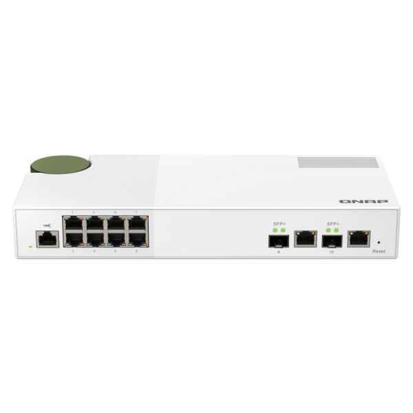 QNAP QSW-M2108-2C netwerk-switch Managed L2 2.5G Ethernet (100/1000/2500) Grijs, Wit (QSW-M2108-2C)