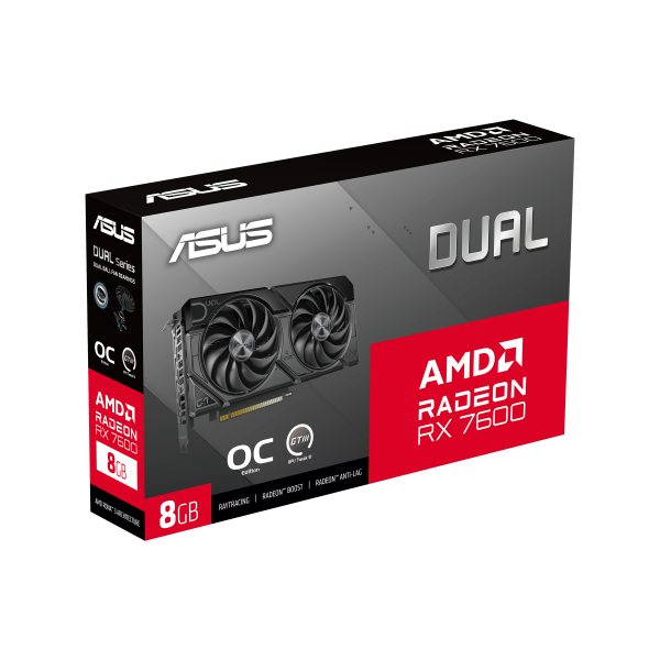 ASUS Radeon RX 7600 DUAL 8GB EVO OC (DUAL-RX7600-O8G-EVO)