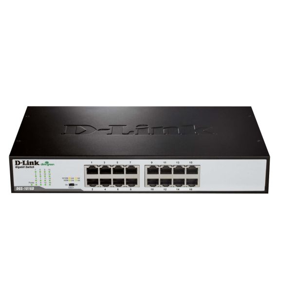 D-Link DGS-1016D/E netwerk-switch Unmanaged Zwart, Metallic (DGS-1016D)